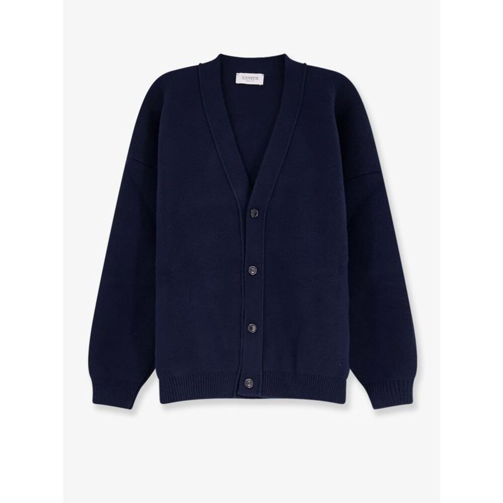 Laneus Men Ribbed Knit Cardigan